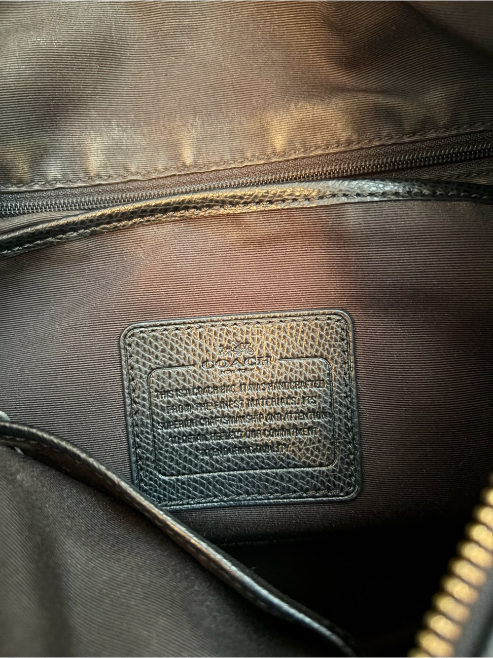 Coach Brown and Black Signature Tote - Picture 9 of 9